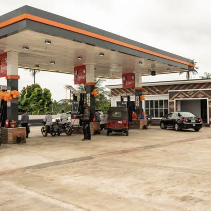 Filling station rest stop on a highway