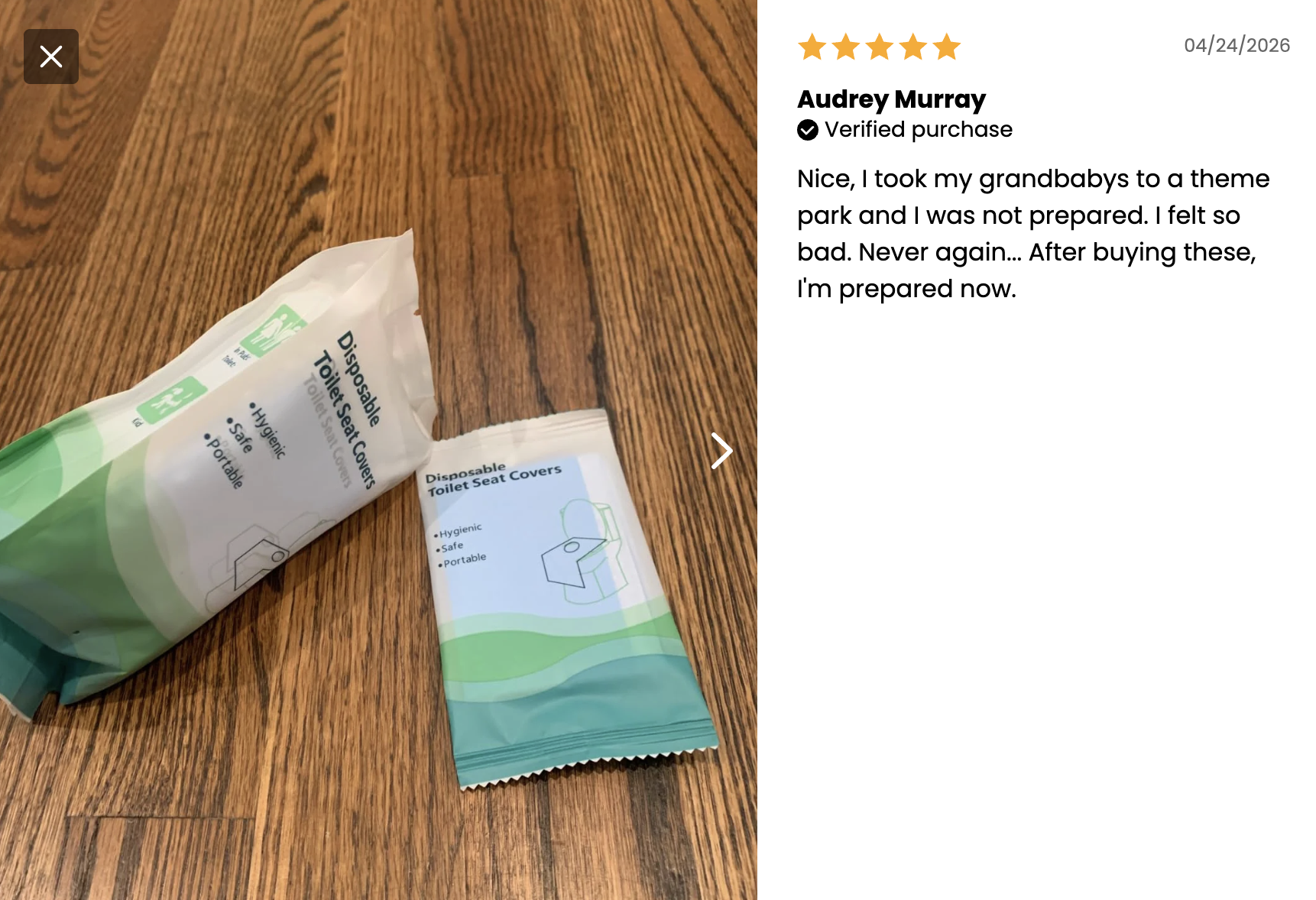 Customer WhatsApp review screenshot