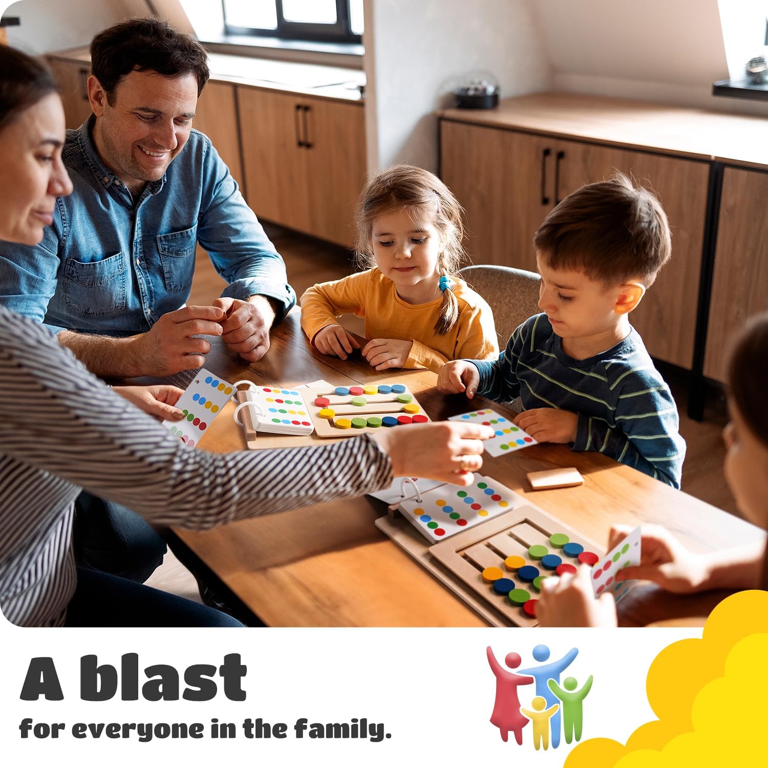Montessori Four-Color Match Slide Puzzle Game packaging